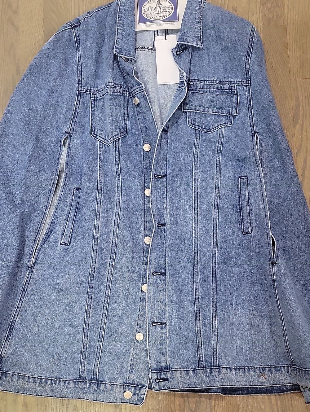 Classic Womens Light Blue Denim Cape - Casual Jean Cape